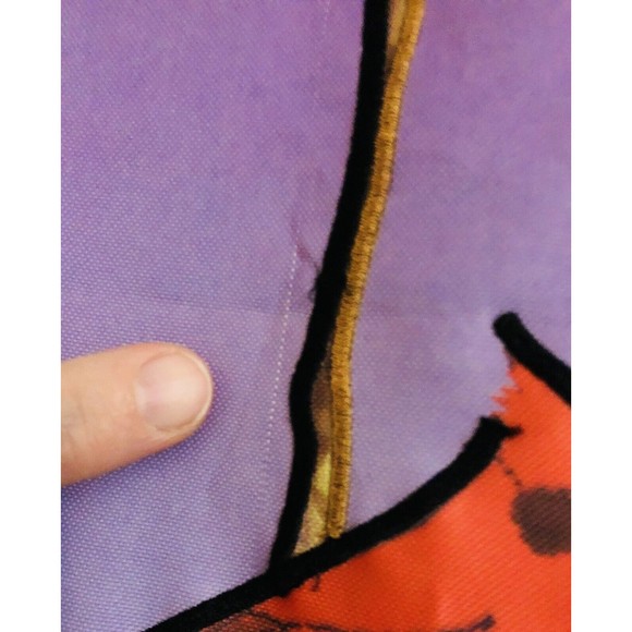 VTG Nylon Deer Fawn Cardinal Large House Porch Lawn Flag Banner approx 27”x 38” - Picture 9 of 11